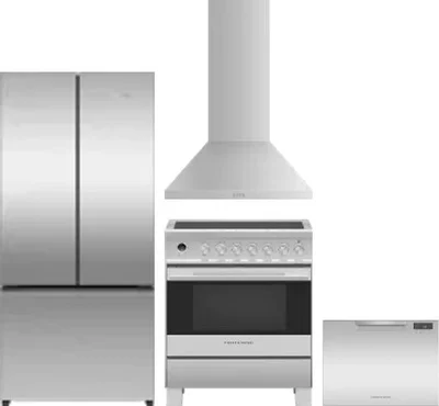 4 Piece Package Includes Refrigerator, Range, Hood And Dishwasher